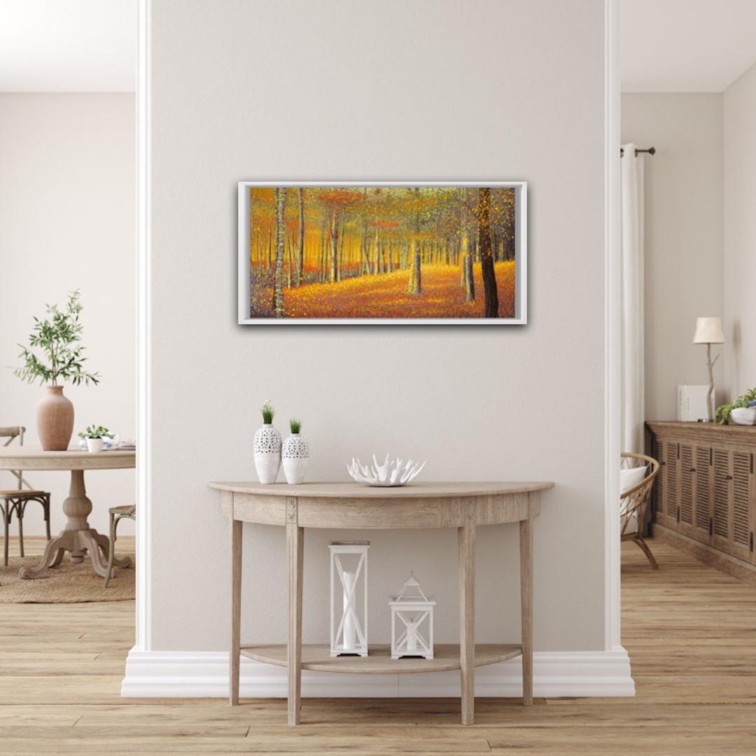 Mark A Pearce, Sonnenlicht durch Bäume, Druck in limitierter Auflage, erschwingliche Kunst im Angebot 1