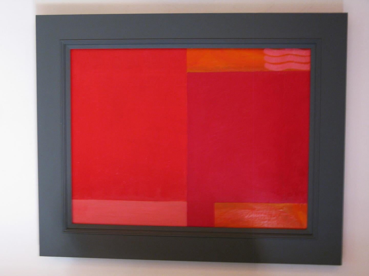 Christo Sharpe, Double Reds, Original Oil Painting, Abstract Art For Sale 2