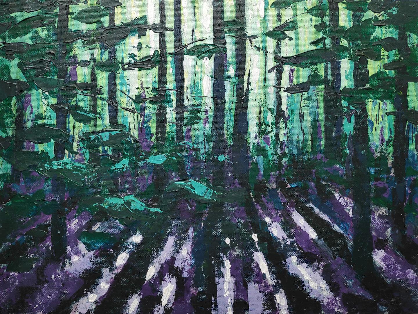 Alexandra Buckle
Summer Woodland Sight
Acrylic painting on canvas board
Sold unframed
Painting size: H 30 cm x W 40 cm x D 0.5 cm

(Please note that in situ images are purely an indication of how a piece may look).

Summer Woodland Sight is an