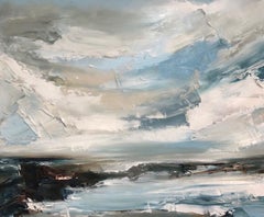 Helen Howells, Distant Echoes, Original Oil Painting, Contemporary Seascape Art 