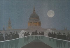 Used Anna Harley, St Pauls, Limited Edition Silkscreen Print, London Art, Art Online