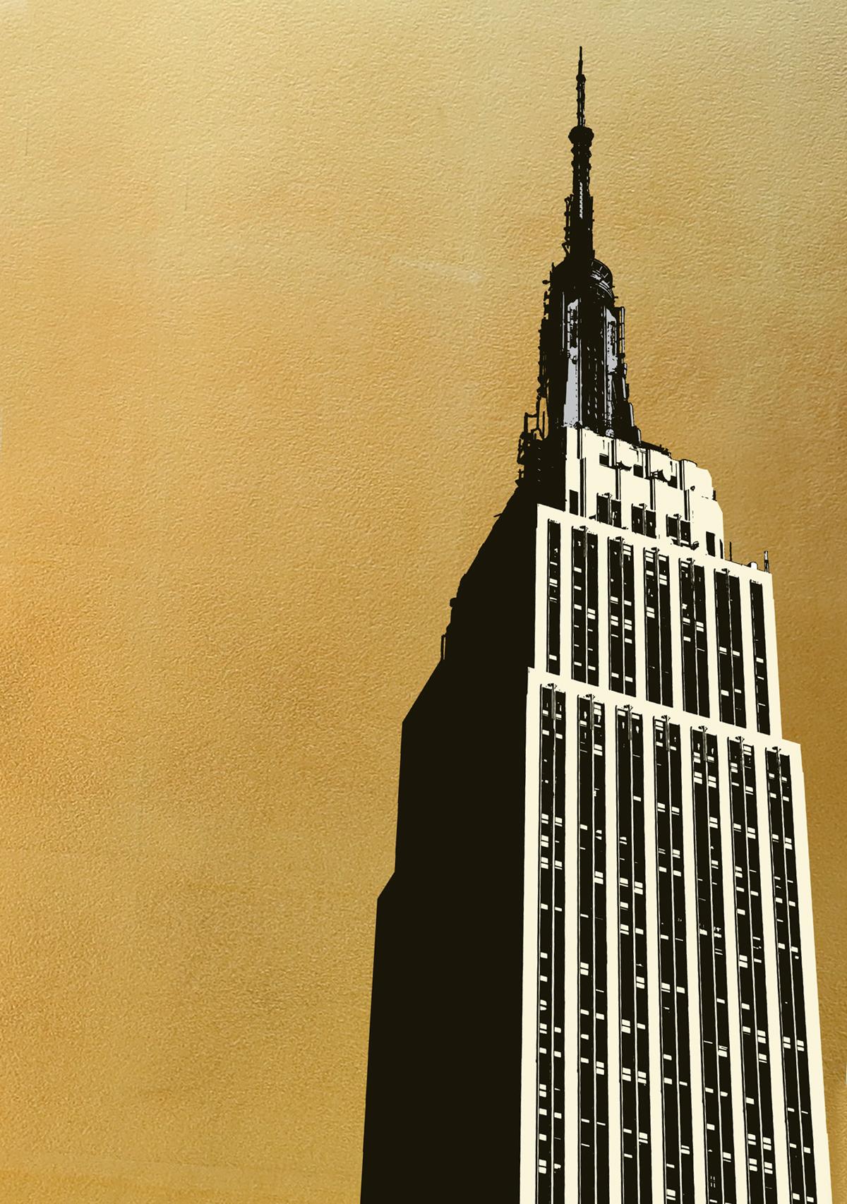 Jason Lilley, Empire State, Architekturdruck in limitierter Auflage, preisgekrönte Kunst