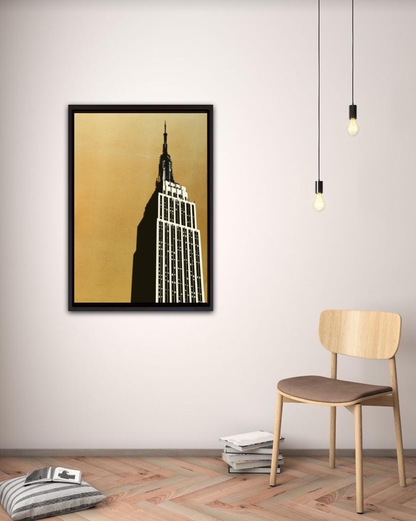Jason Lilley, Empire State, Limited Edition Architecture Print, Affordable Art - Beige Landscape Print by Jayson Lilley