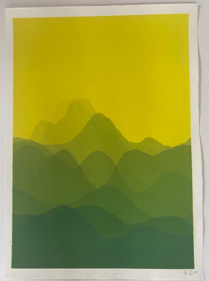 Matt Jukes, Going Back to Cali, Cali Unique Abstract Monoprint, Affordable Art 2