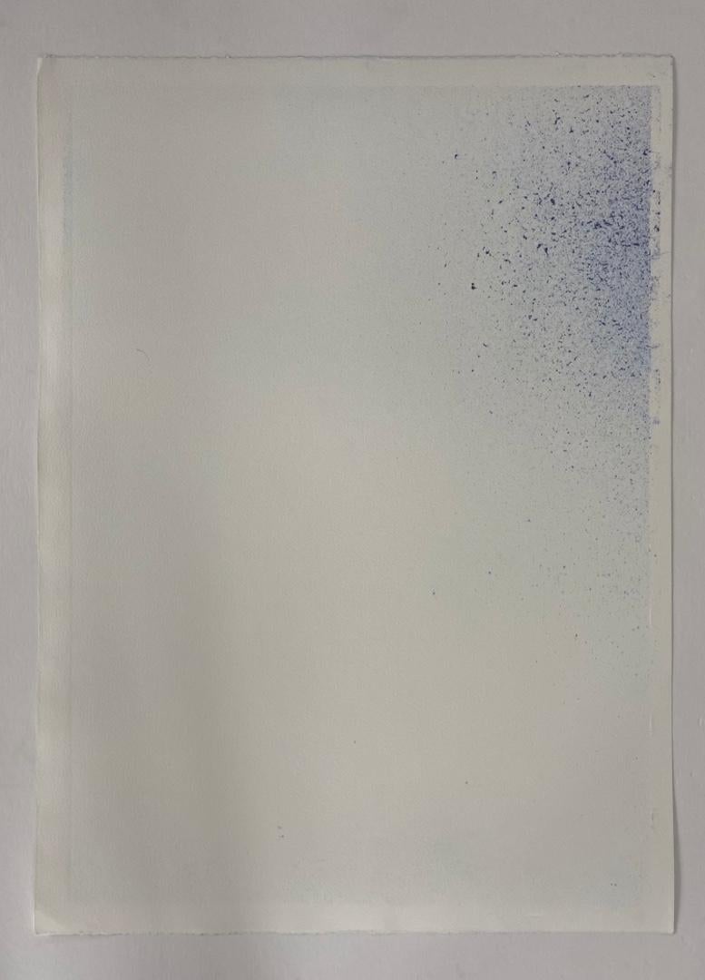 Matt Jukes, Big Blue, Unique Abstract Monoprint, Affordable Art, Print Art 7