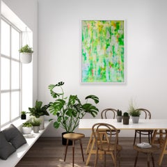 Paula Cherry, Lush Green, Original Painting, Abstract Art, Affordable Art
