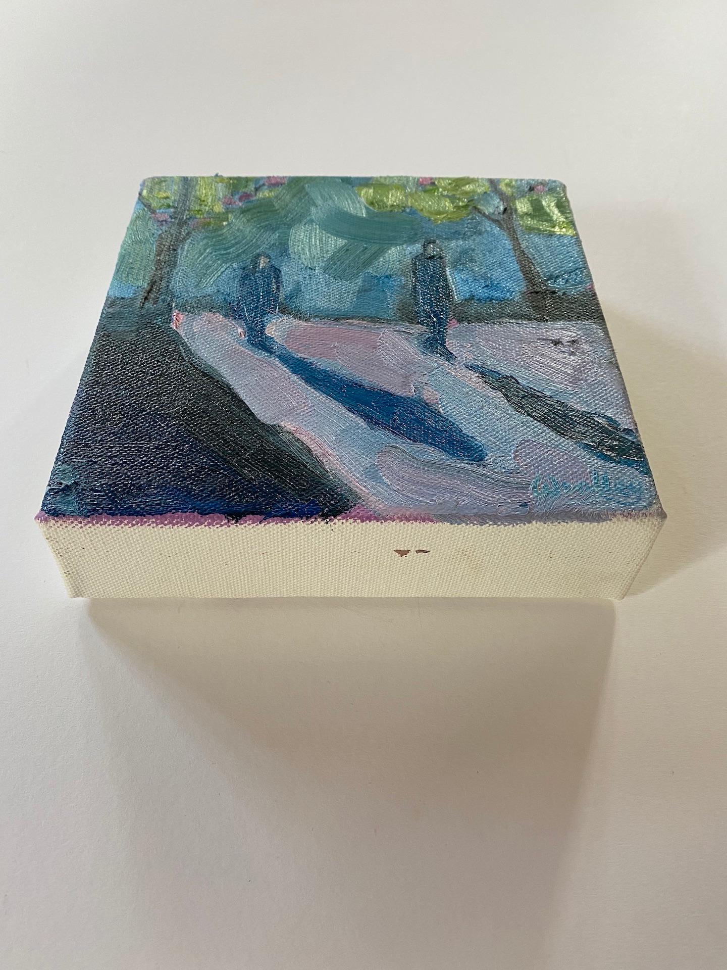 Eleanor Woolley, Sombras de invierno 9, Pintura original de paisaje, Arte asequible en venta 4