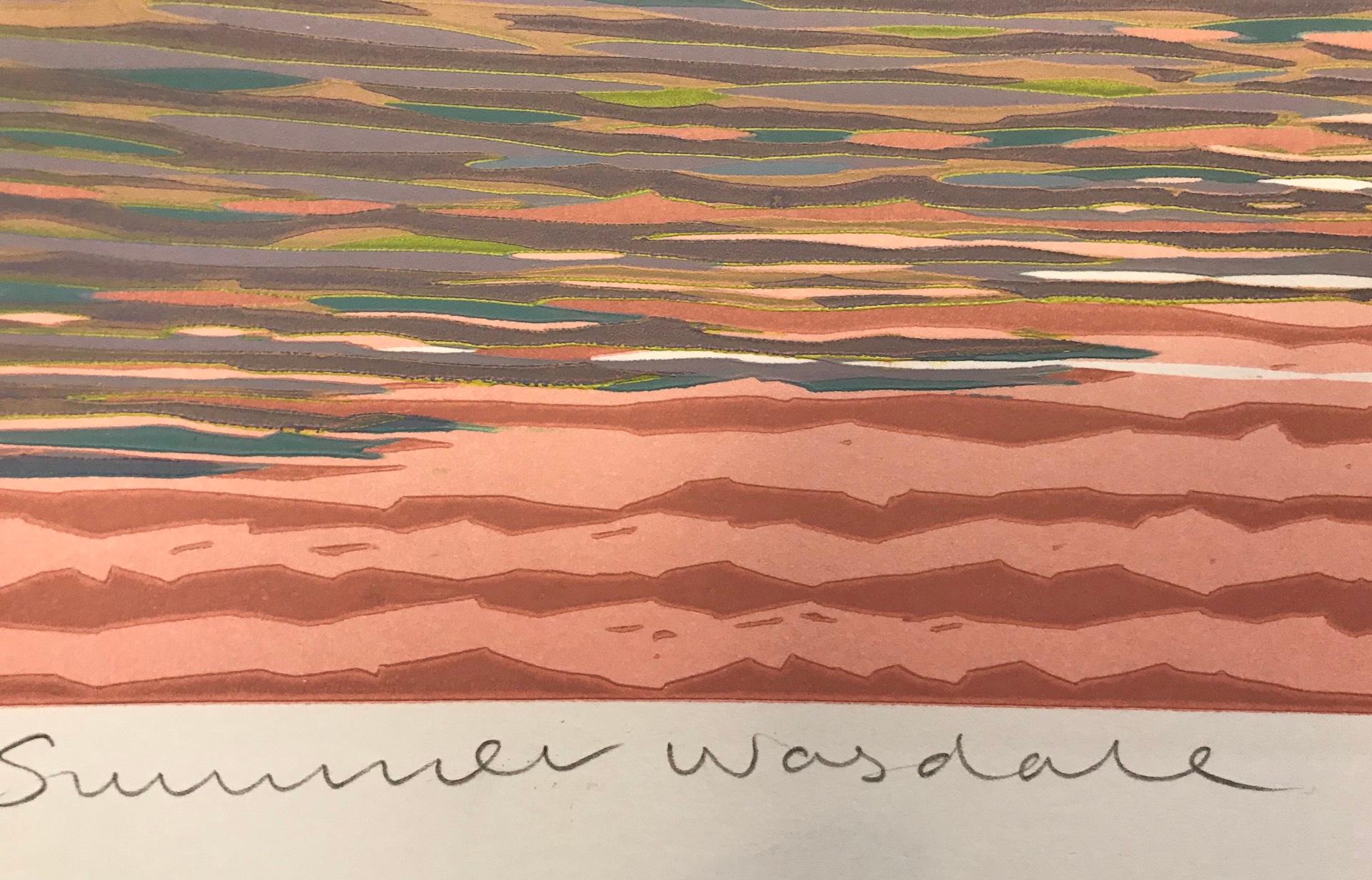 Mark Pearce, Wasdale de verano, Edición limitada en linograbado, Arte paisajístico en venta 4