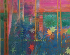 Teresa Pemberton, Floating Garden, Original Abstract Painting, Affordable Art