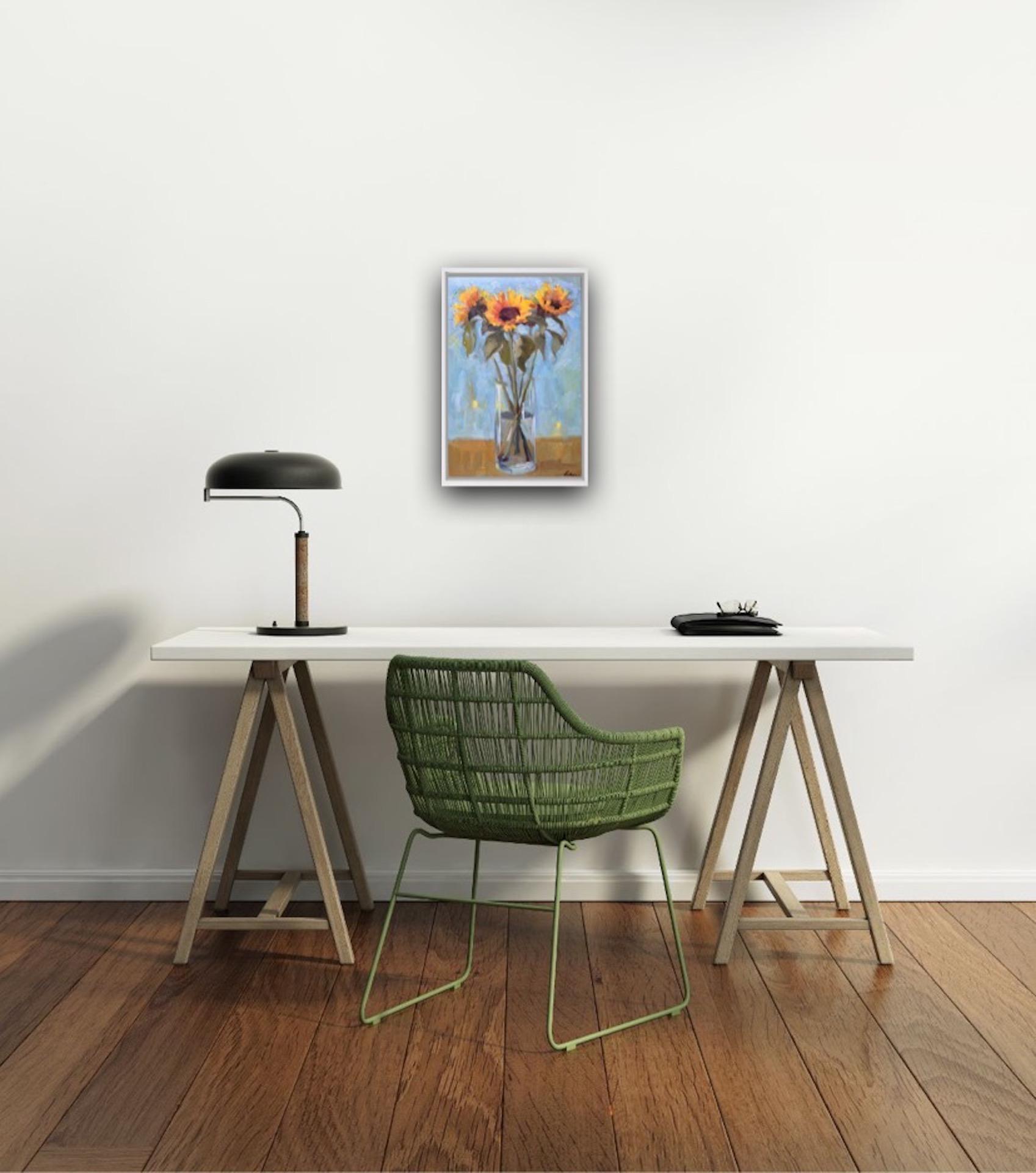 Benedict Flanagan, Sunflower, Original Still Life Painting, Affordable Art 3