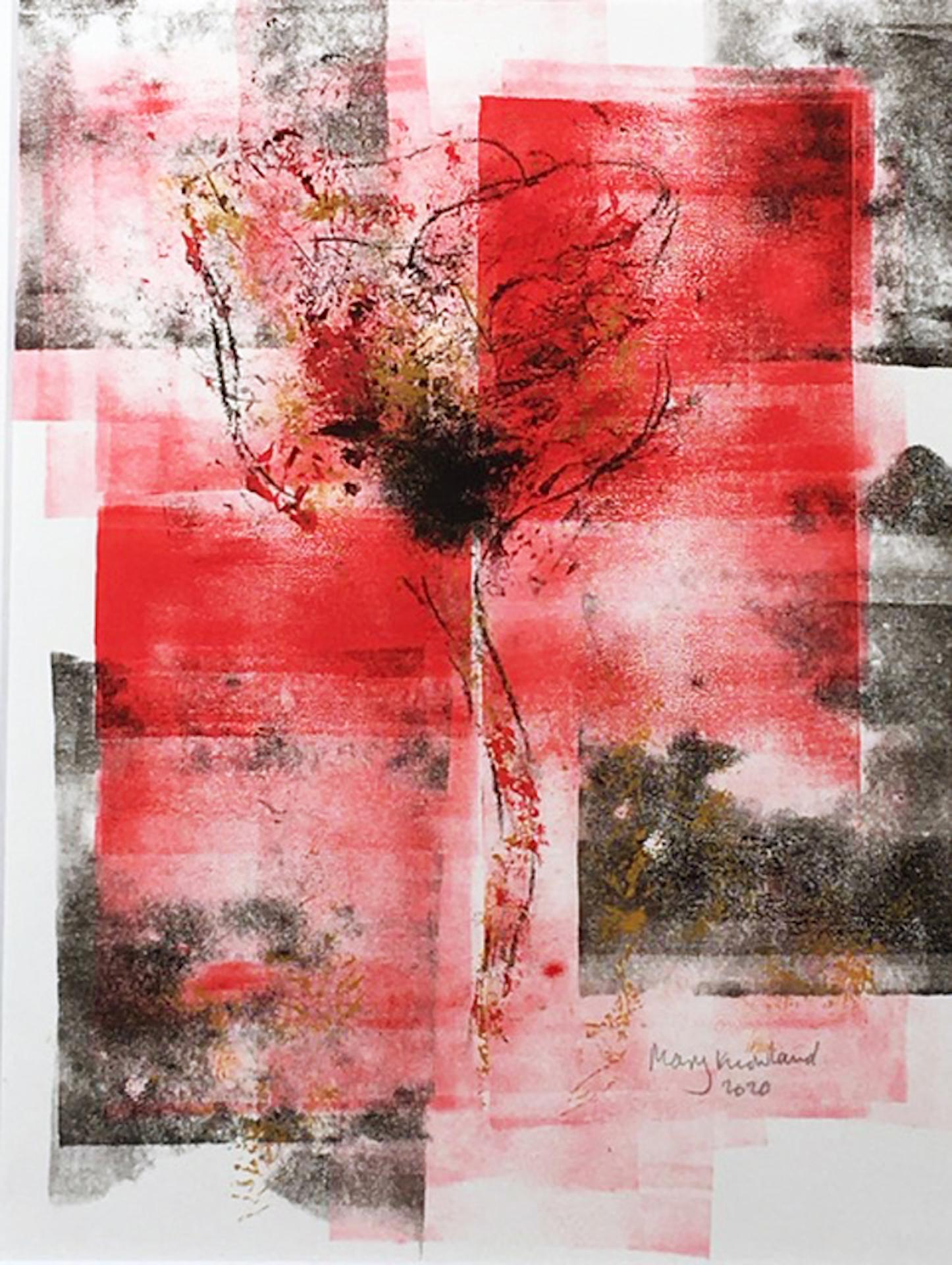 Mary Knowland
Poppy 17
Unique Mono Print
Paper size: H 28cm x W 22cm
Mount Size: H 45cm x W 37cm
Sold Unframed
Please note that insitu images are purely an indication of how a piece may look.

A symbolic flower, the Poppy expresses both the fullness