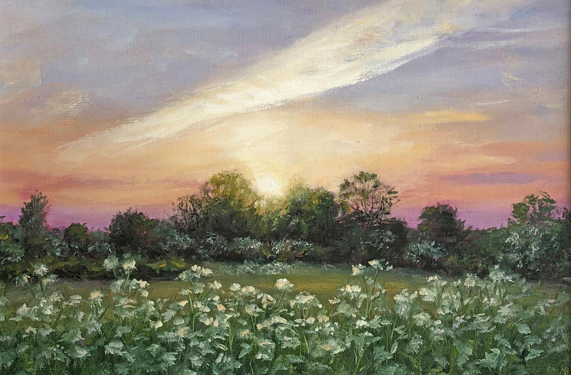 Marie Robinson, May Evening, Original Painting, Affordable Art, Landscape Art