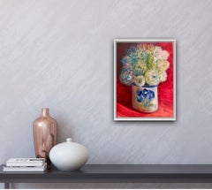 Henrietta Caledon, Summer Roses, Original Oil Painting, Still Life Painting