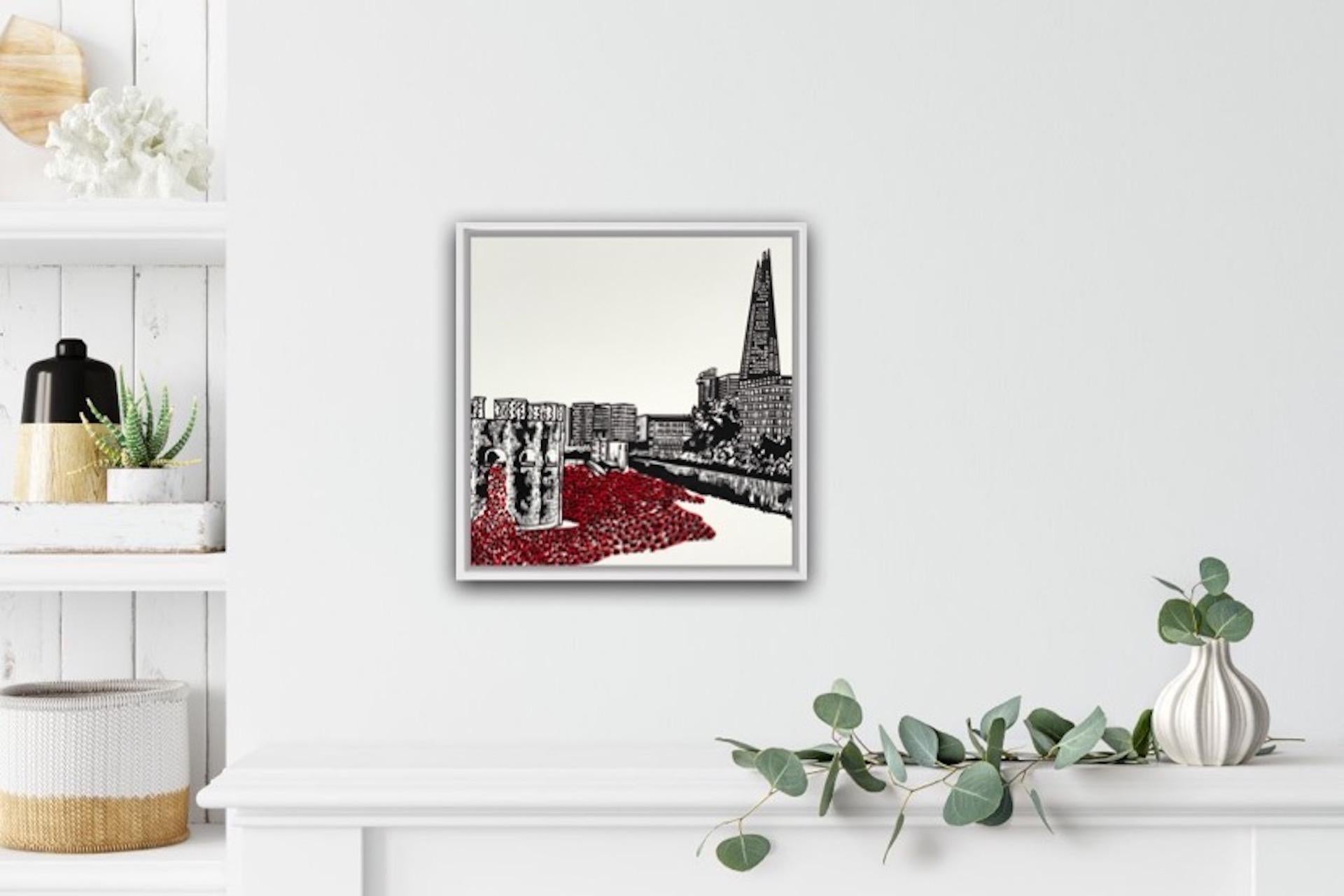 Jennifer Jokhoo, Torre di Londra - Variazione del Mar Rosso, Arte a Londra, Arte accessibile in vendita 3