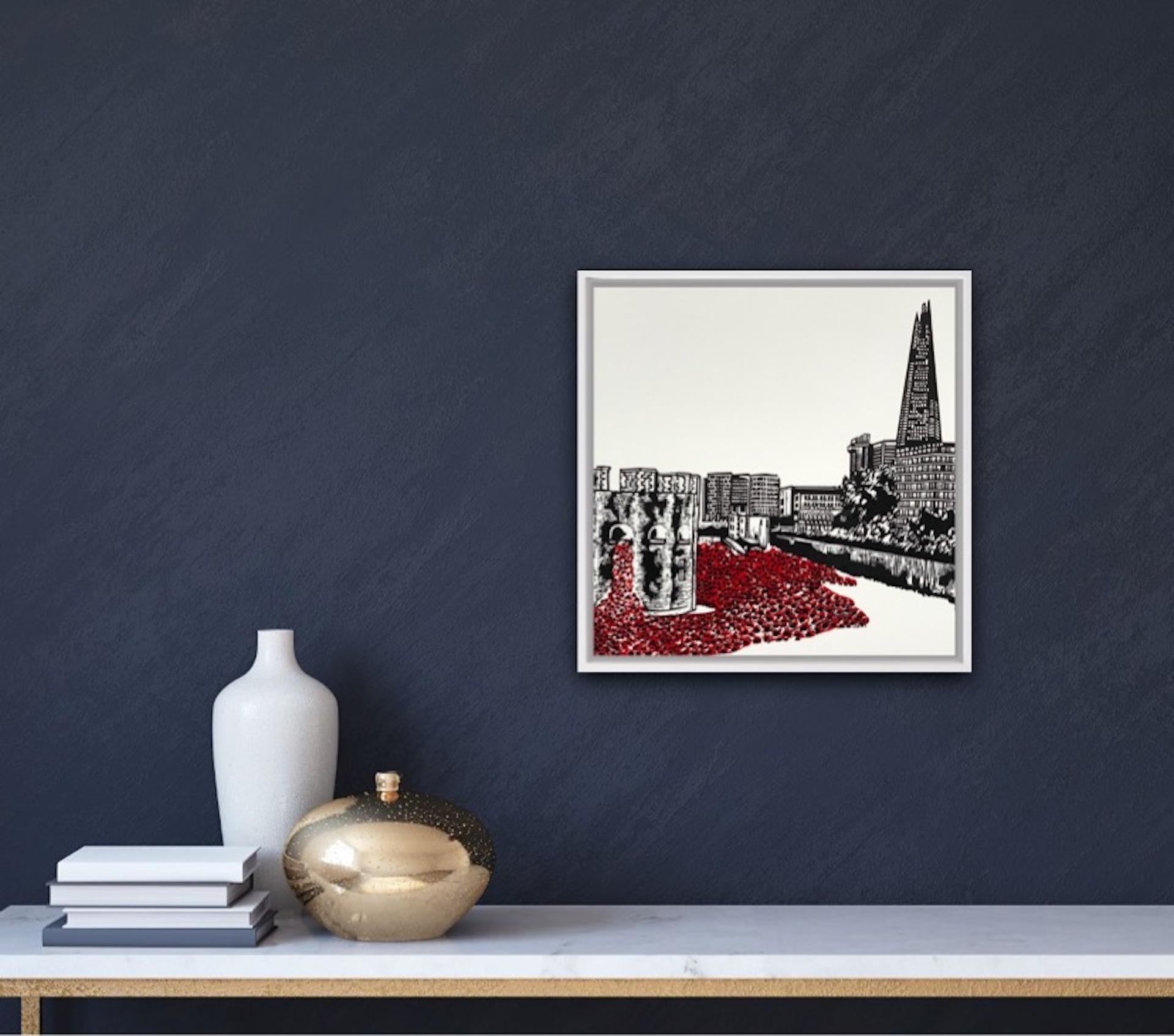 Jennifer Jokhoo, Torre di Londra - Variazione del Mar Rosso, Arte a Londra, Arte accessibile in vendita 4
