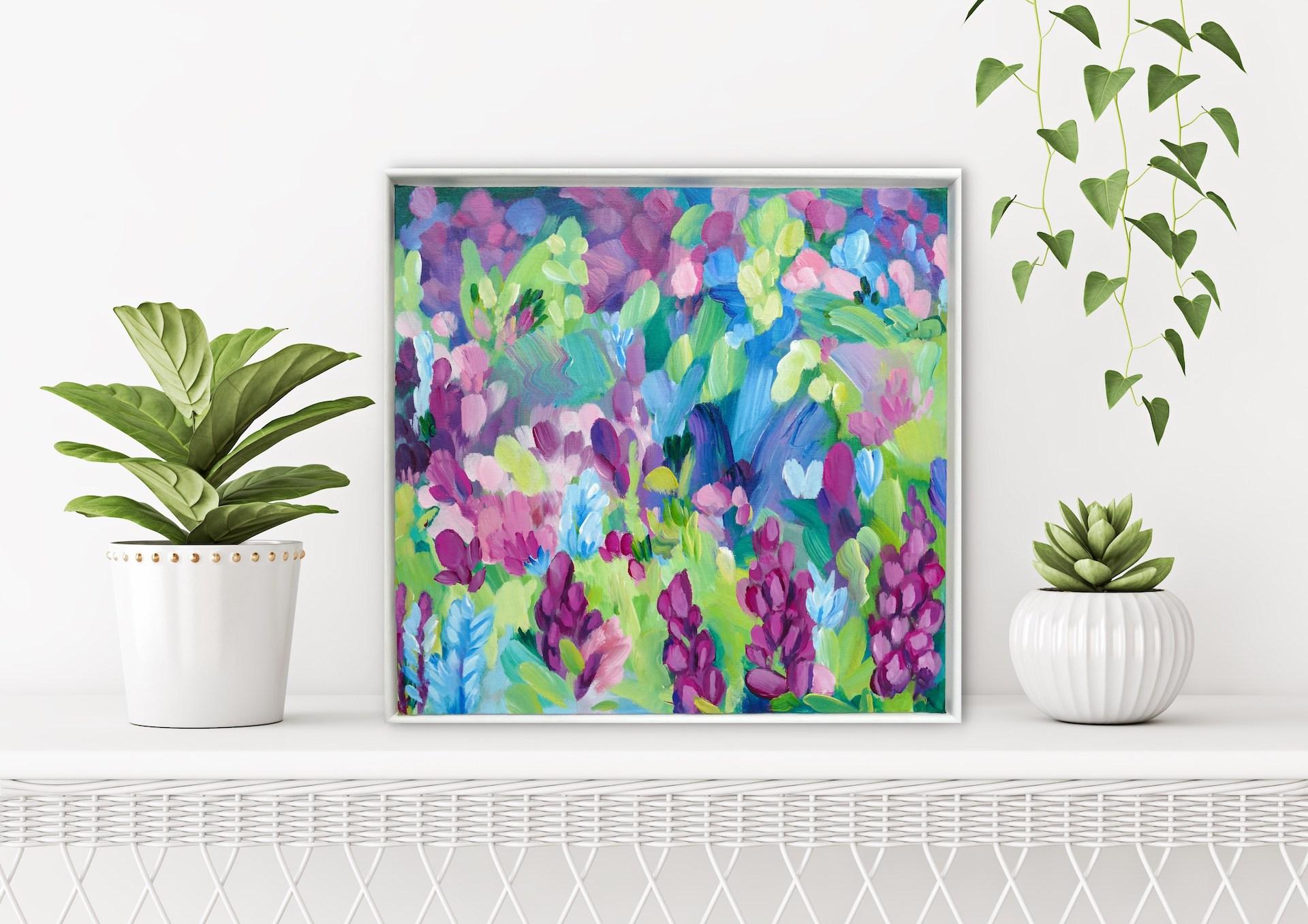 Alanna Eakin,  Wildflowers VI Original, Abstract Floral Painting, Affordable Art 4