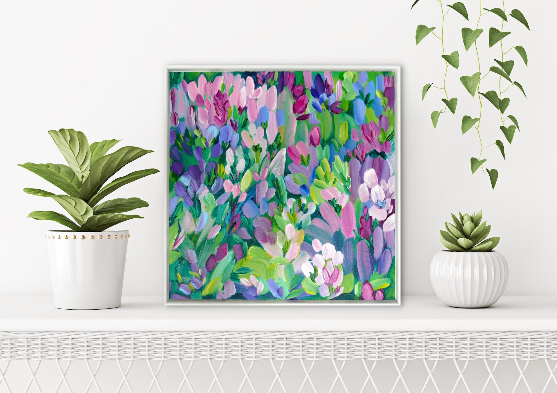 Alanna Eakin, Wildflowers VII, Original Abstract Floral Painting, Affordable Art 5