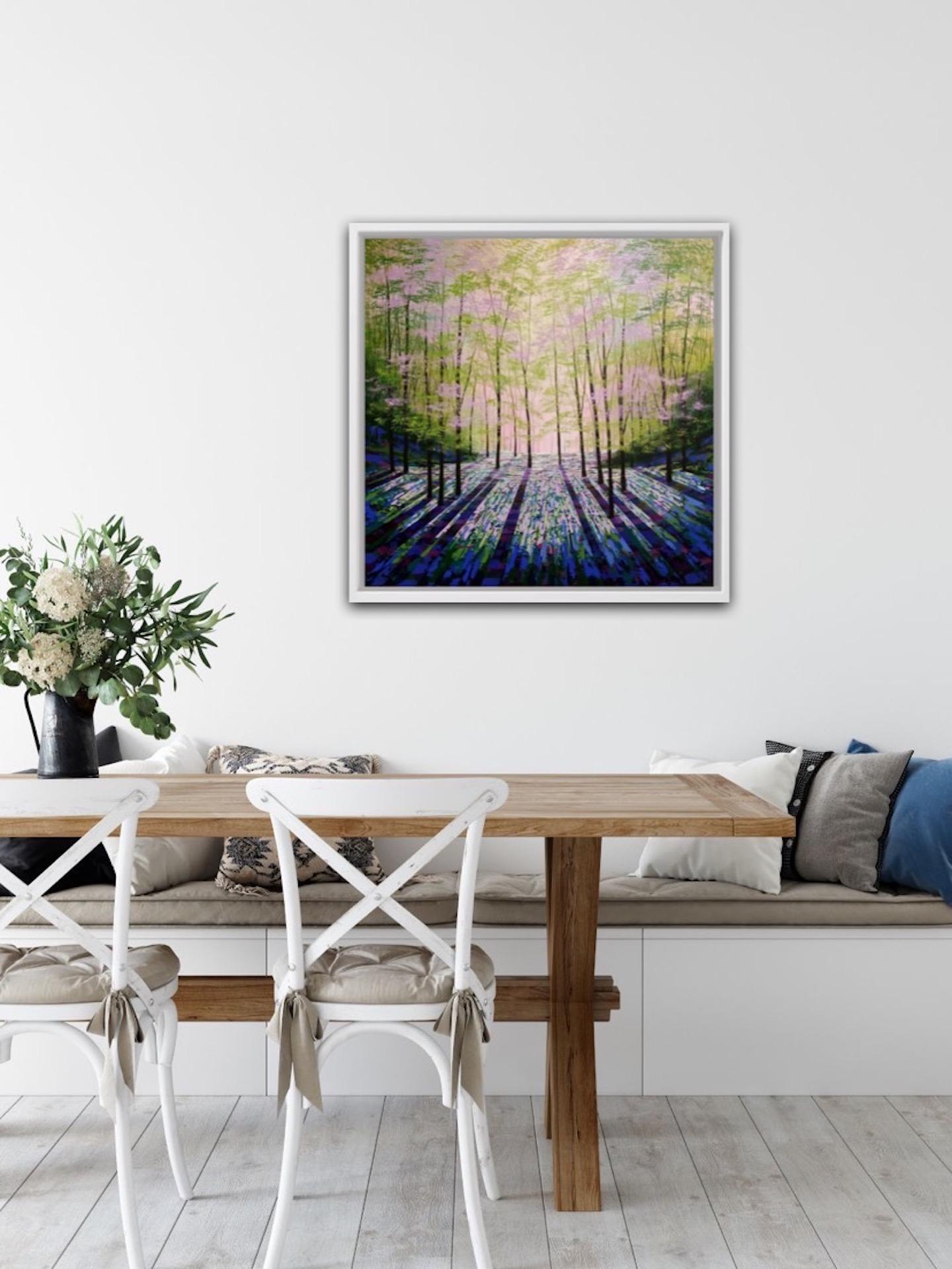 Amanda Horvath
Woodland Aurora
Original Acrylic Painting on Canvas
Acrylics on canvas
Canvas Size: H 76cm x W 76cm x D 3.5cm
Sold Unframed
Please note that inistu images are purely an indication of how a piece may look.

Close to my home there is a