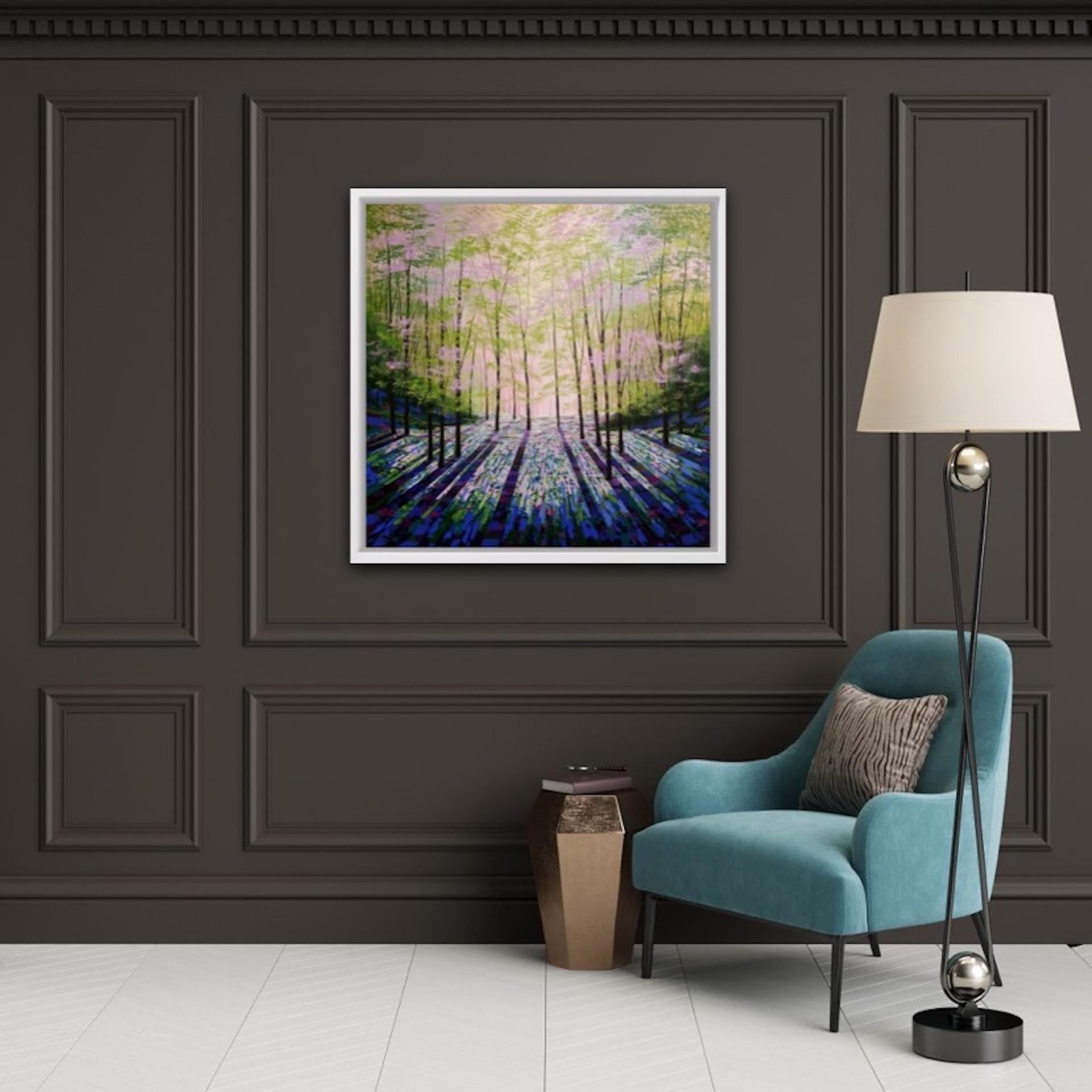 Amanda Horvath, Woodland Aurora, Original Painting, Landscape Art, Woodland Art For Sale 1