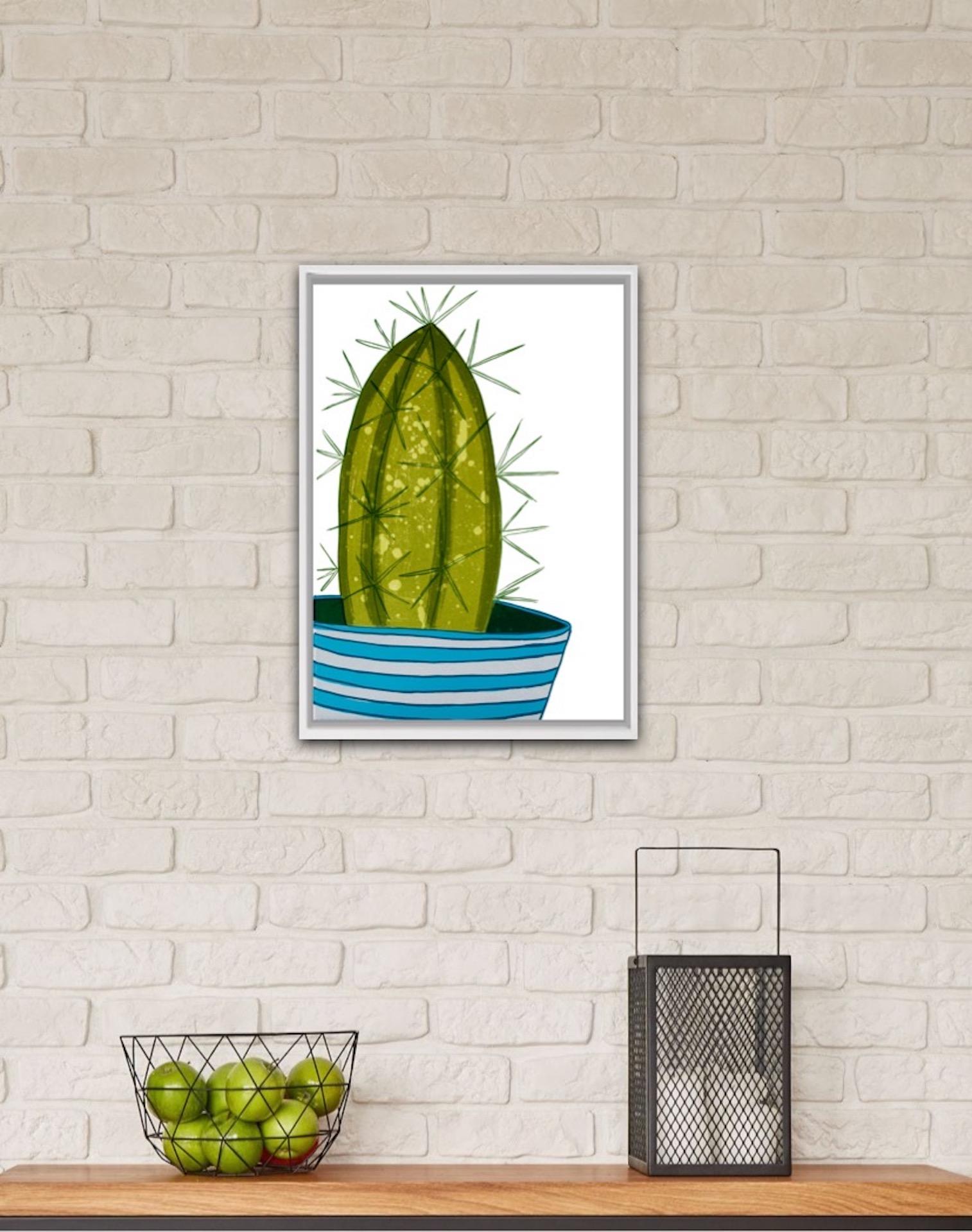 Kerry Day
Cactus II
Limited Edition Screen Print
Edition of 20
Sheet Size: H 42cm x W 29cm x D 0.1cm
Sold Unframed
Please note that insitu images are purely an indication of how a piece may look.

Cactus II is beautiful Spiky Still life of a one of