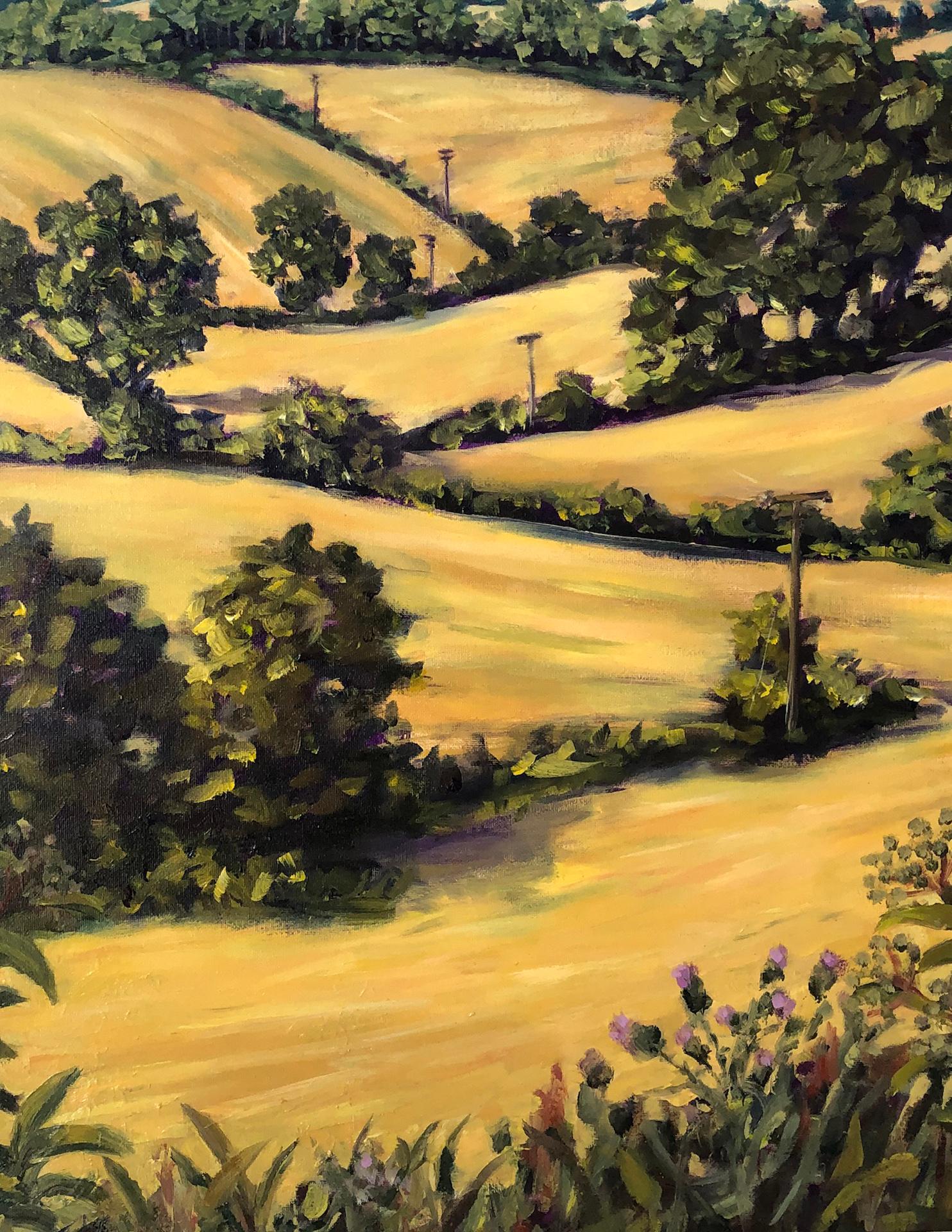 Marie Robinson, August Fields, Original Landscape Painting, Affordable Art For Sale 3