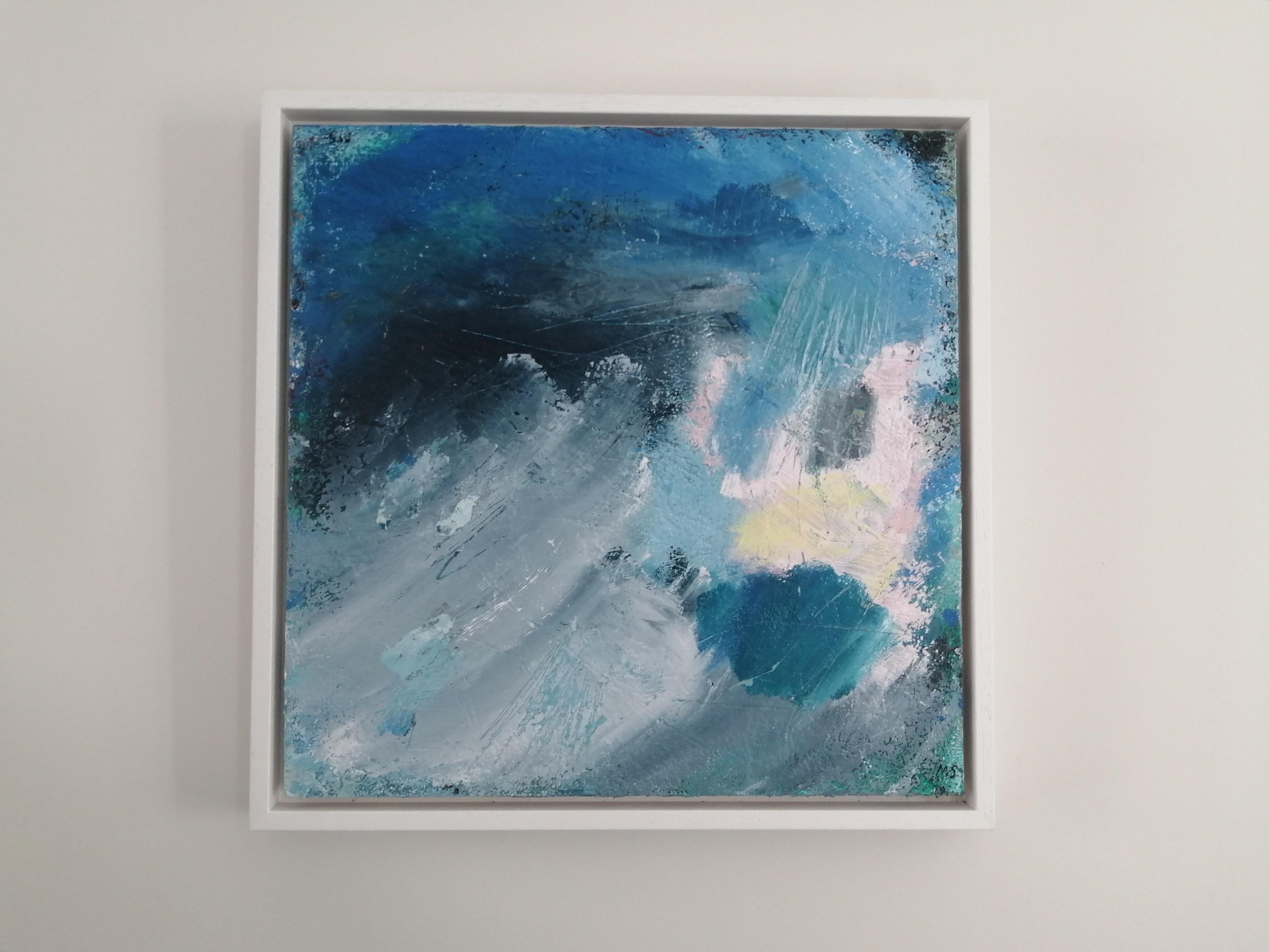 Mary Scott, Cornish Blue, Original Semi Abstract Painting, Contemporary Art For Sale 2
