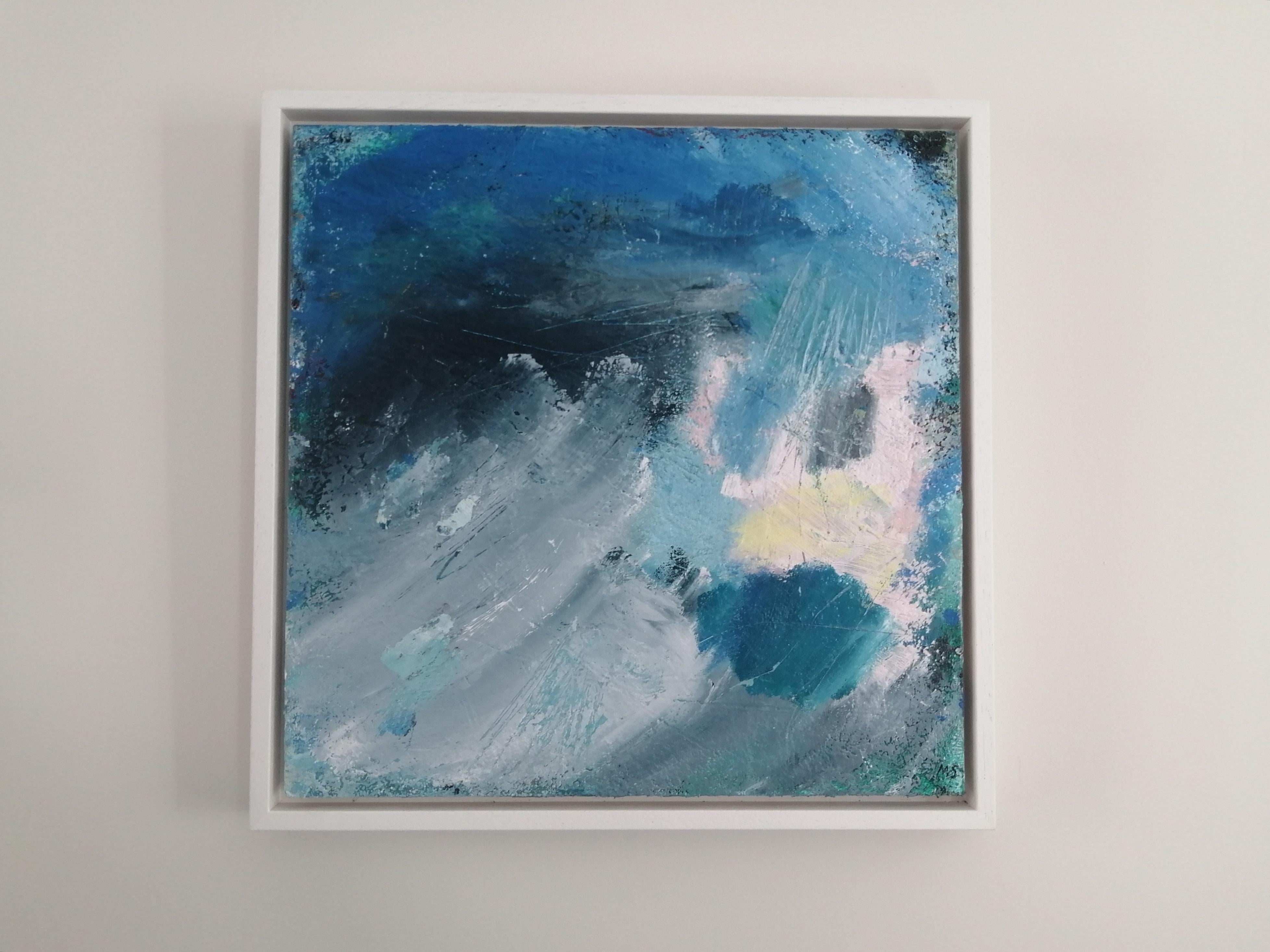 Mary Scott, Bleu de Cornouailles, peinture semi-abstraite originale, Art contemporain en vente 5