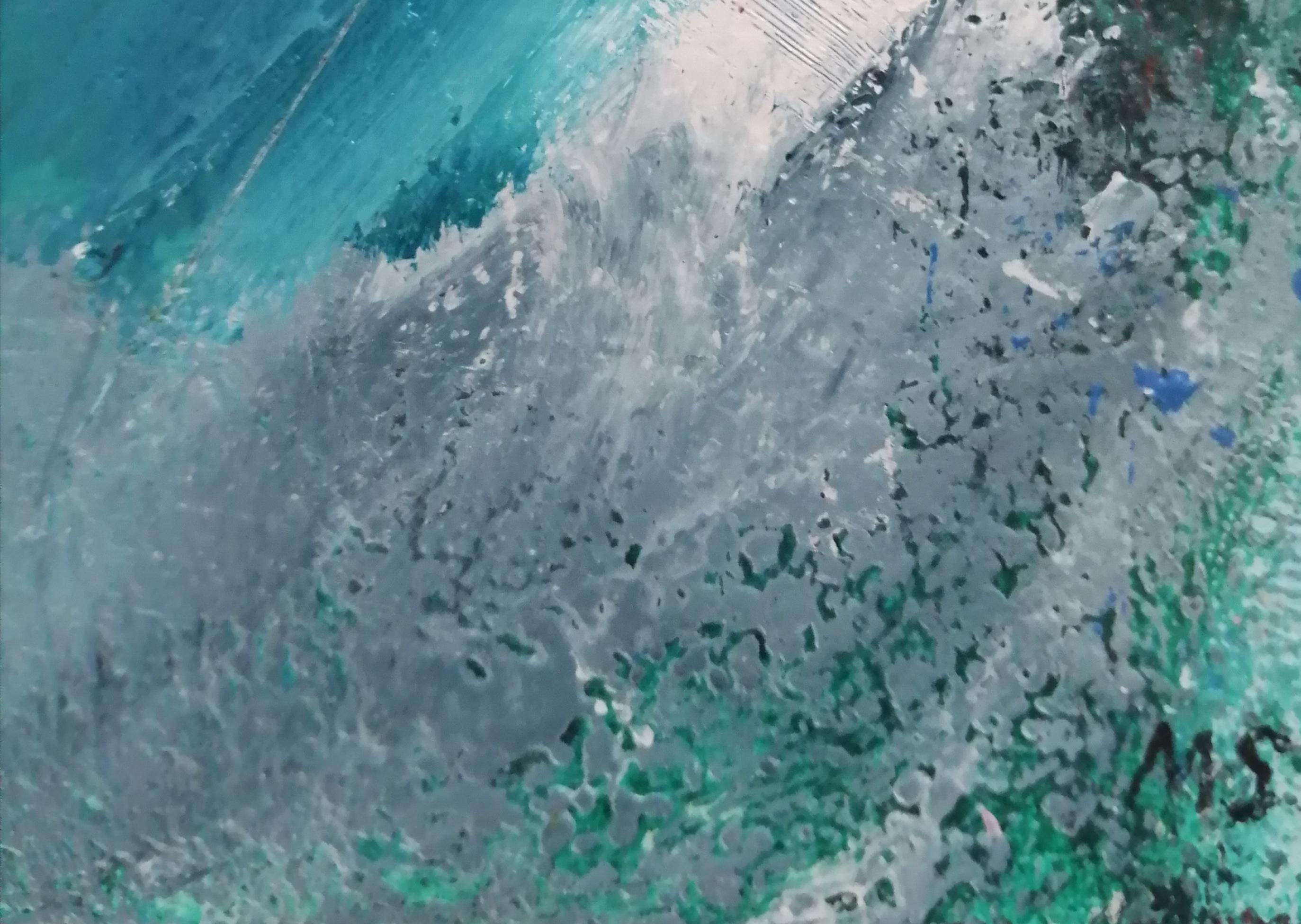 Mary Scott, Bleu de Cornouailles, peinture semi-abstraite originale, Art contemporain en vente 7