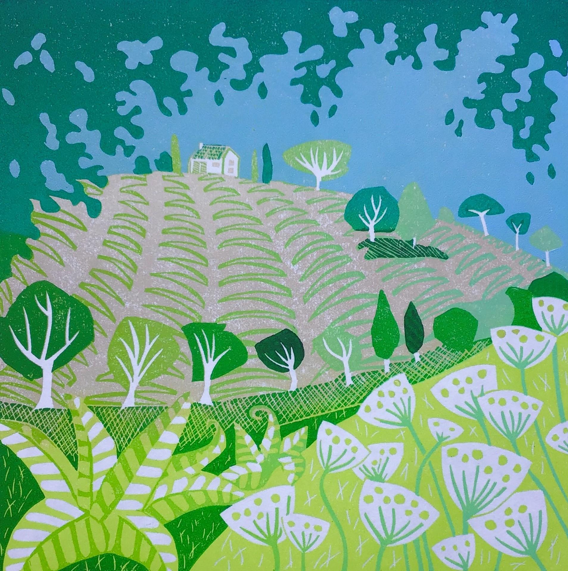 Sarah Weston, Spring Walk, Limited Edition Print, Affordable Art, Landscape Art