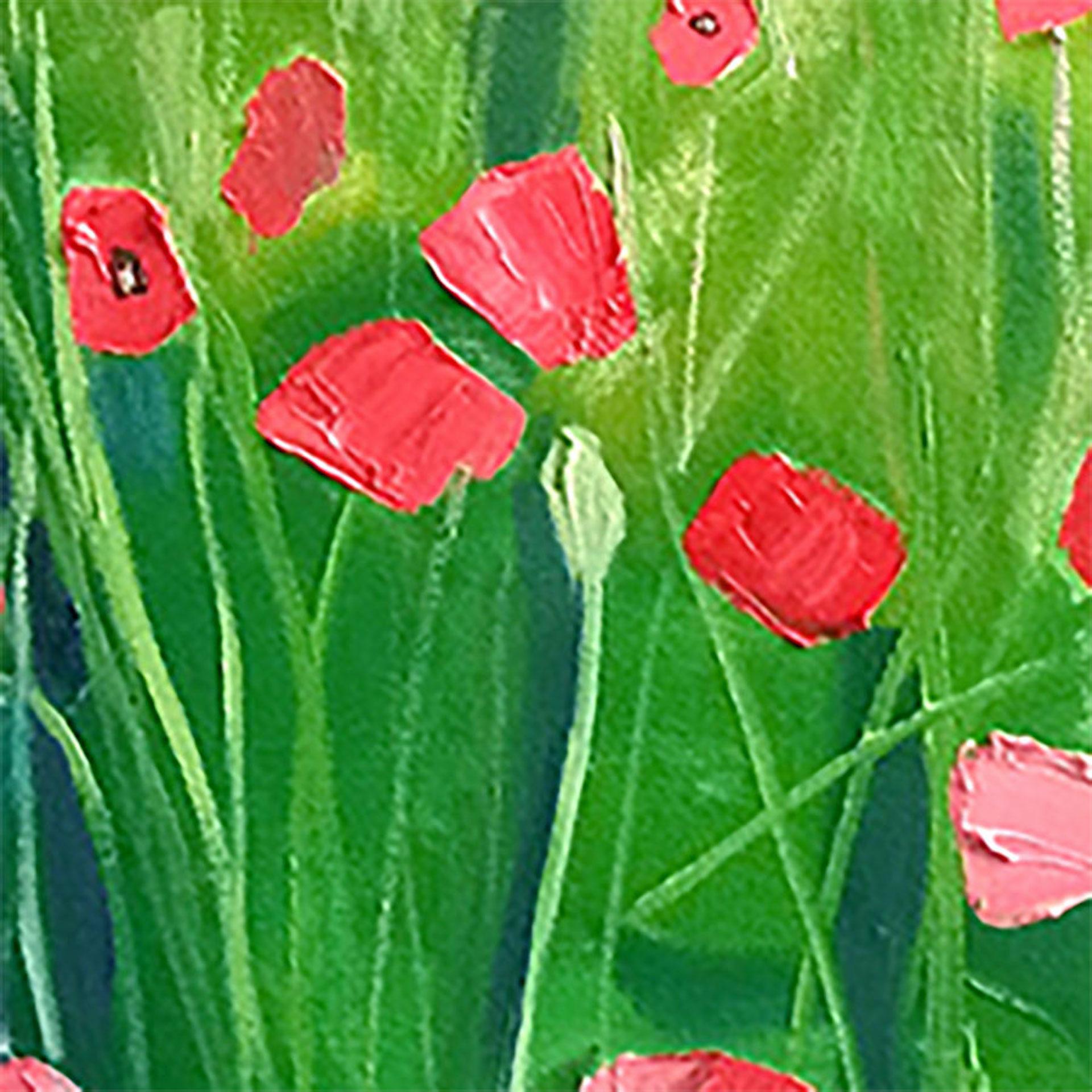 Eleanor Woolley, Papaveri a pois, Pittura originale di paesaggio, Arte accessibile in vendita 2