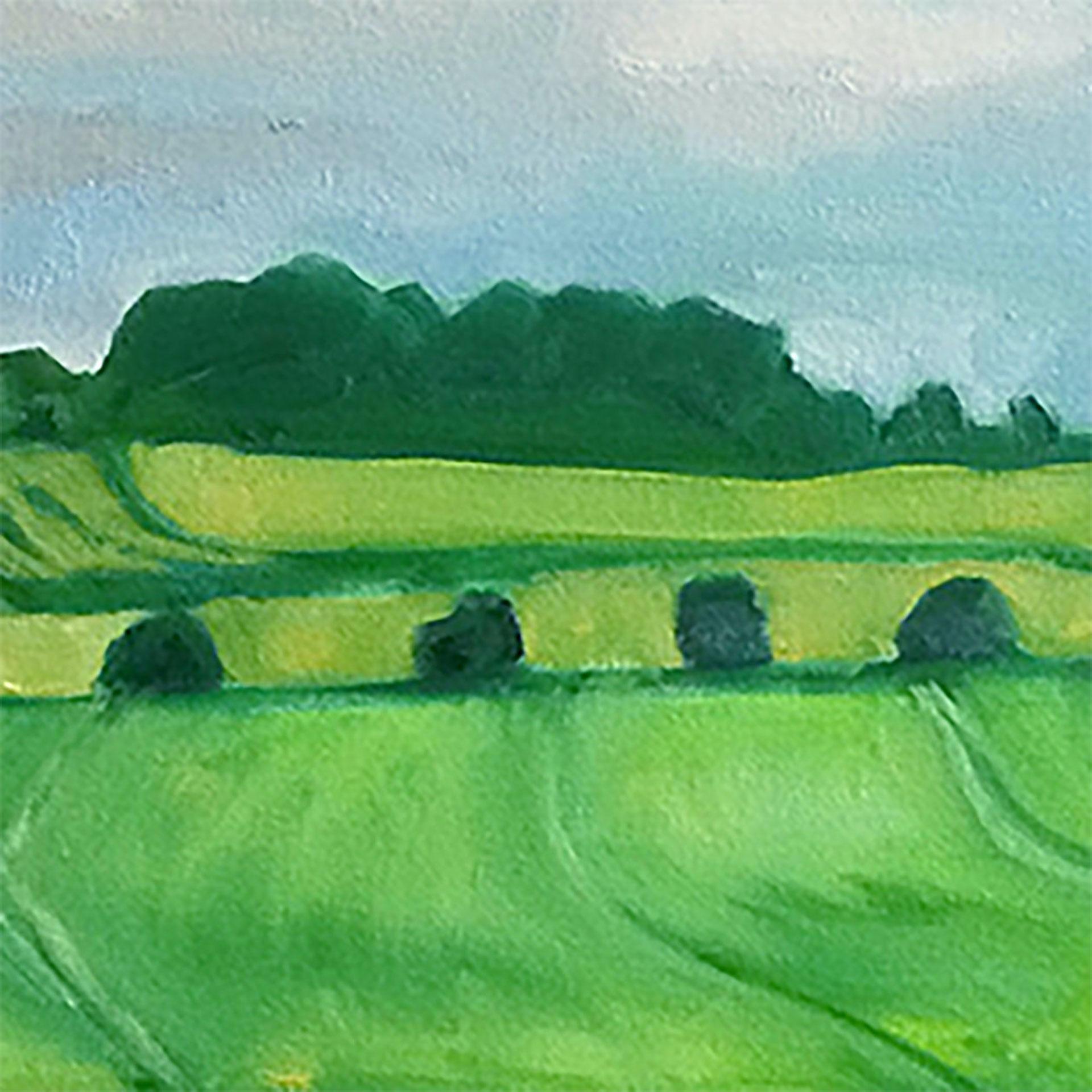 Eleanor Woolley, Papaveri a pois, Pittura originale di paesaggio, Arte accessibile in vendita 5