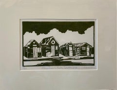 Fiona Carver, Fisherman’s Huts, Southwold, Affordable Art, Beach Art