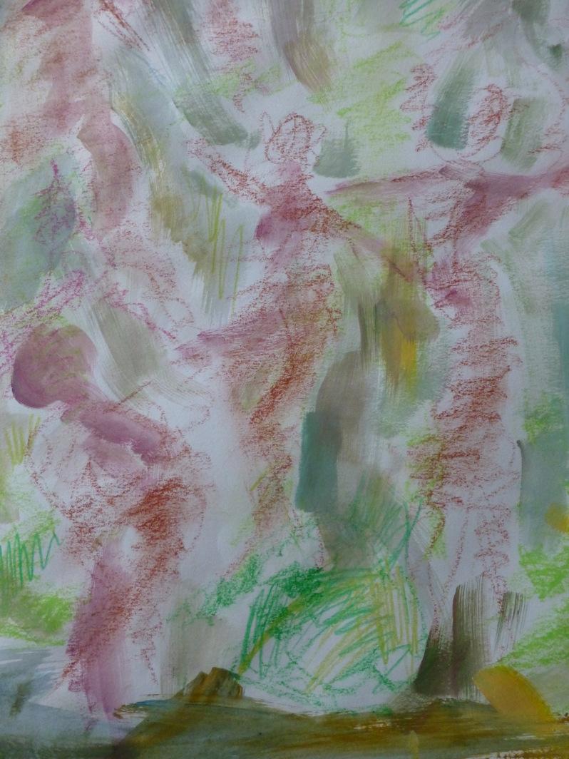 Joanna Commings, Dance Movement 2, Original Abstract Figure Painting,   For Sale 2