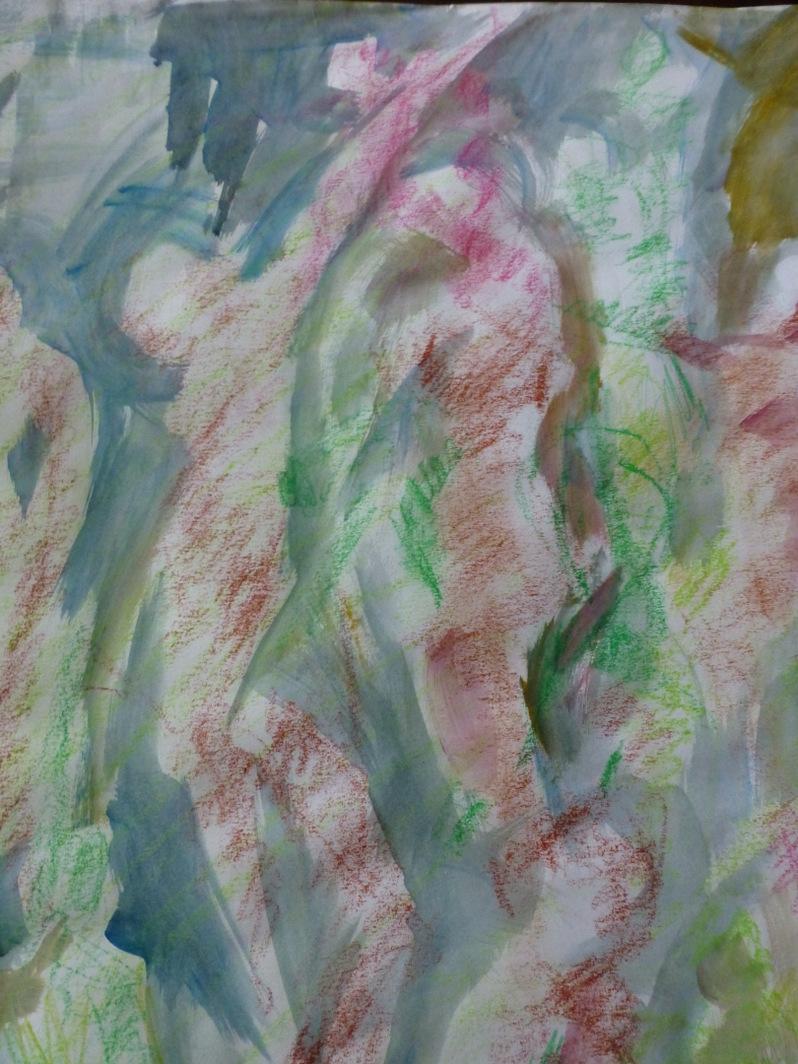 Joanna Commings
Dance Movement 2
Original Abstract Figure Painting
Acrylics and wax crayon on paper
unframed
87 x 60 cm
(Please note that in situ images are purely an indication of how a piece may look).

I used to attend a life drawing group where