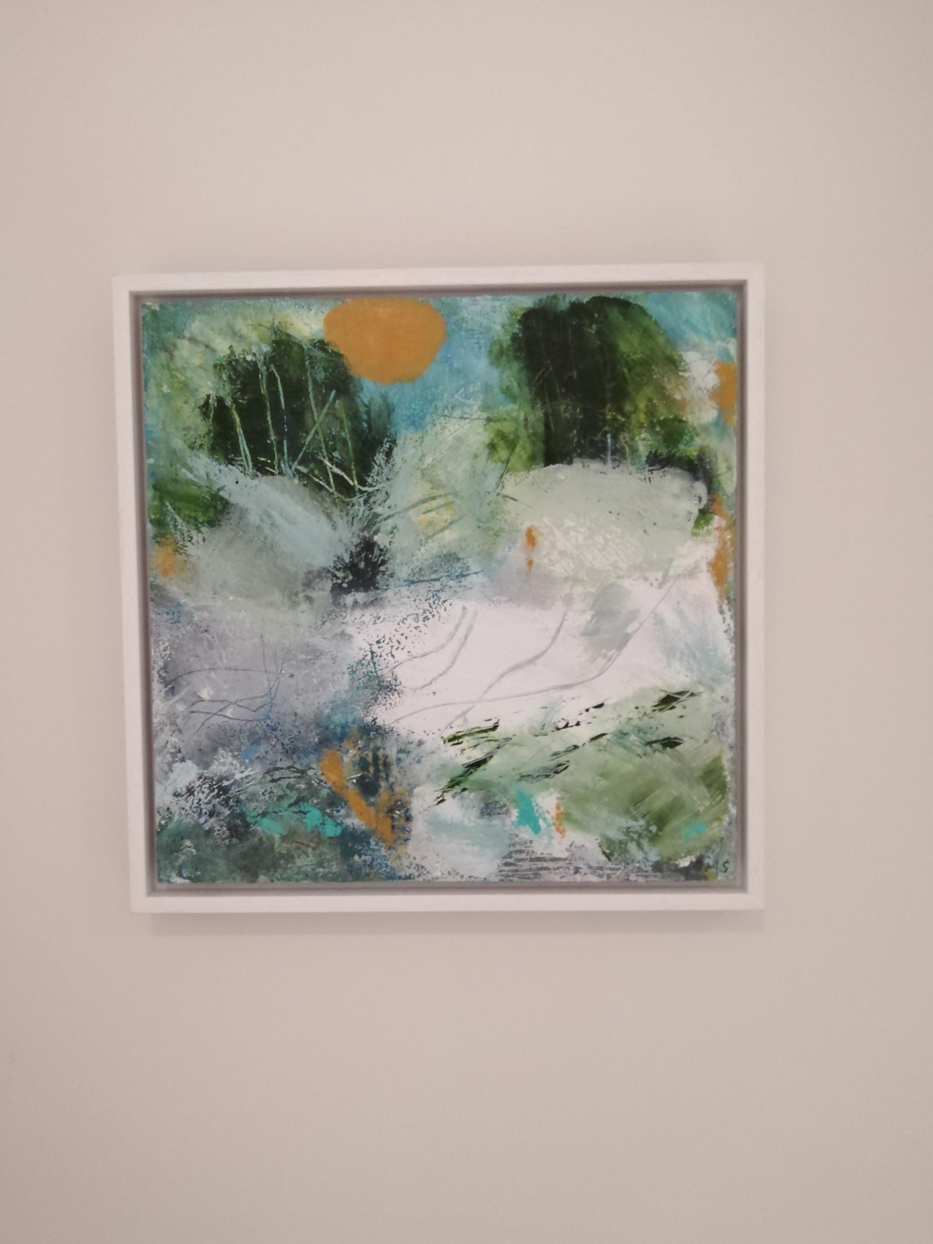 Mary Scott, Spring Finally Came, Semi Abstract Painting, Affordable Art For Sale 3