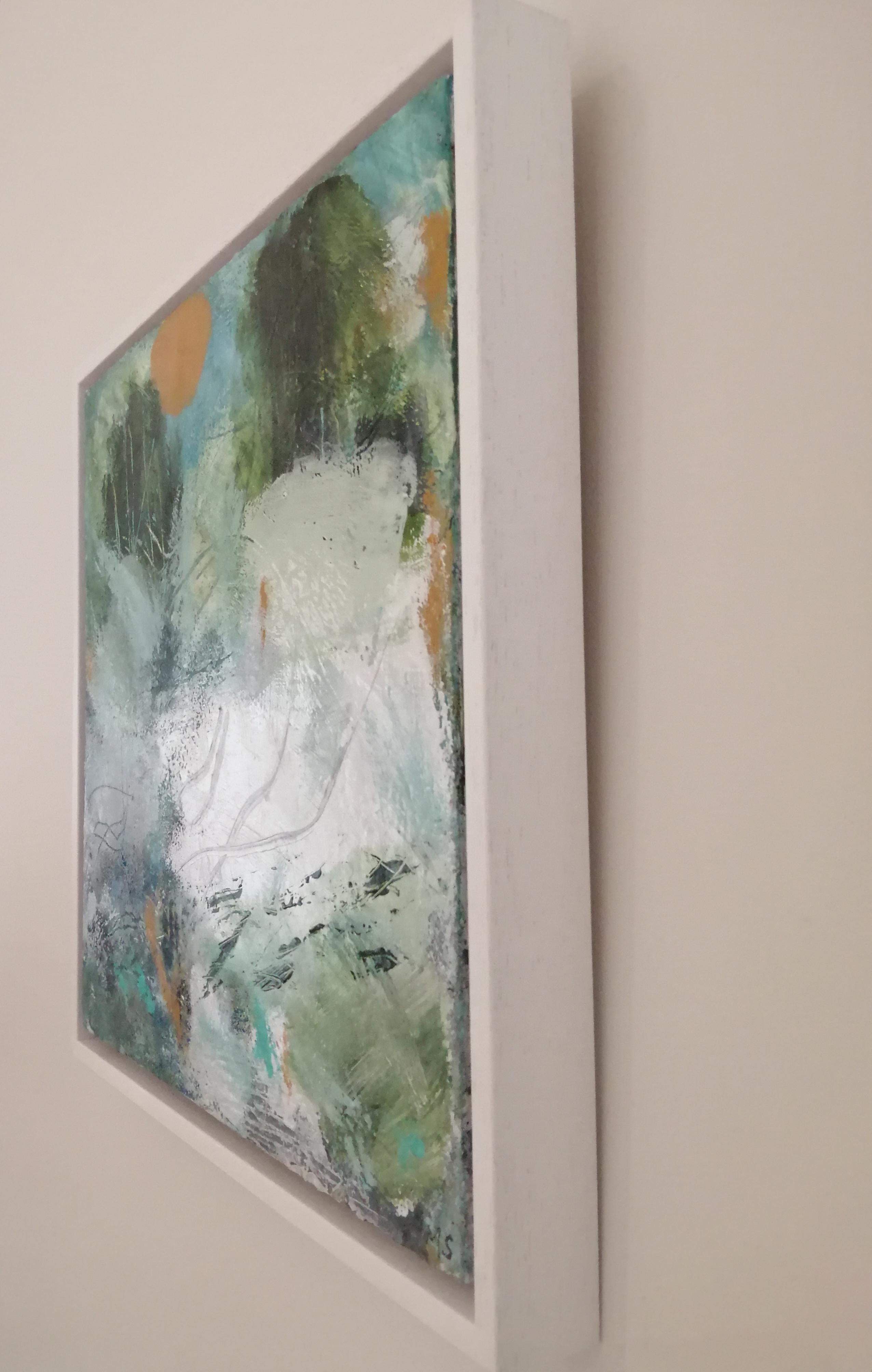 Mary Scott, Spring Finally Came, Semi Abstract Painting, Affordable Art For Sale 1