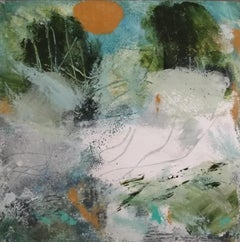 Mary Scott, Spring Finally Came, Semi Abstract Painting, Affordable Art
