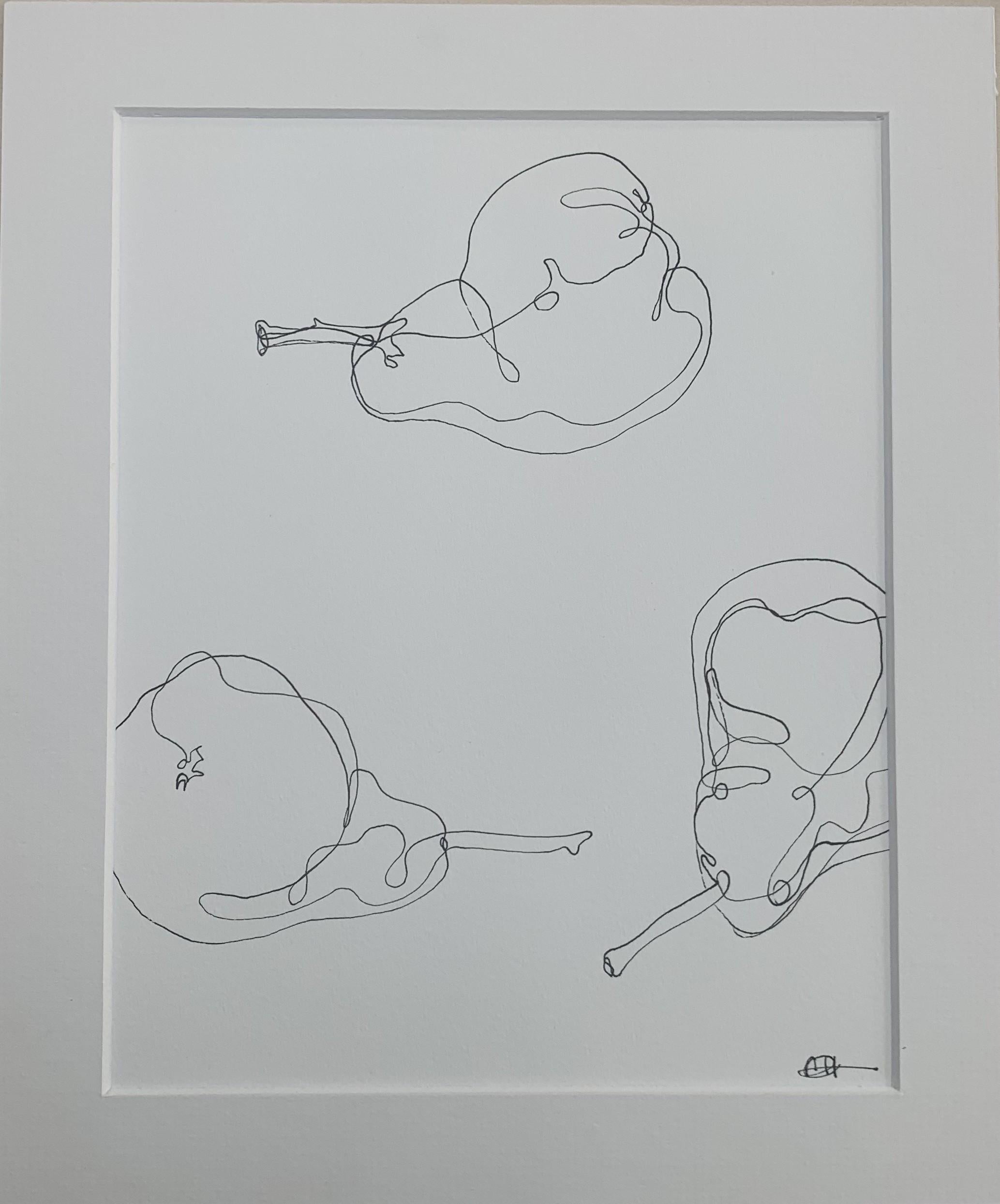pear pencil drawing