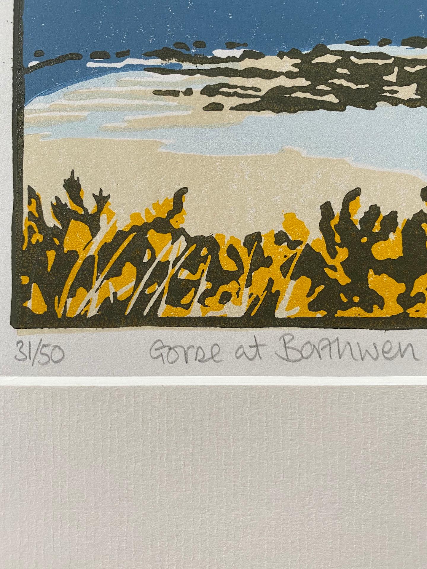 Fiona Carver
Gorse at Borthwen
Limited Edition Linocut Print
Edition of 50
Image size: 13.5 x 13.5cm
Mounted size: 27 x 27cm (approx)
Sold Unframed, mounted in pale cream
Free Shipping
Please note that in situ images are purely an indication of how