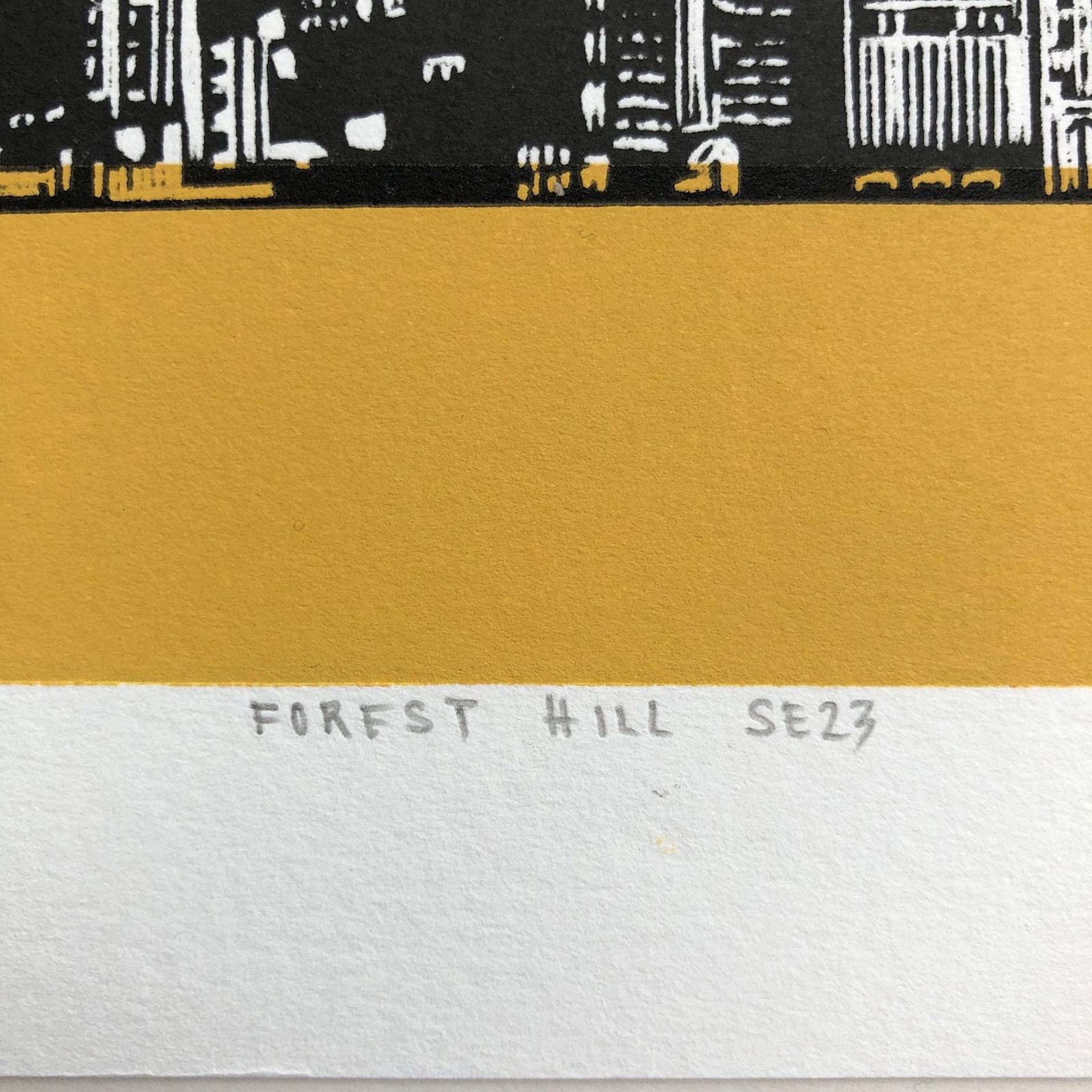 Jennifer Jokhoo, Forest Hill SE23 (Giallo), Cityscape Art, Londra Arte in vendita 2