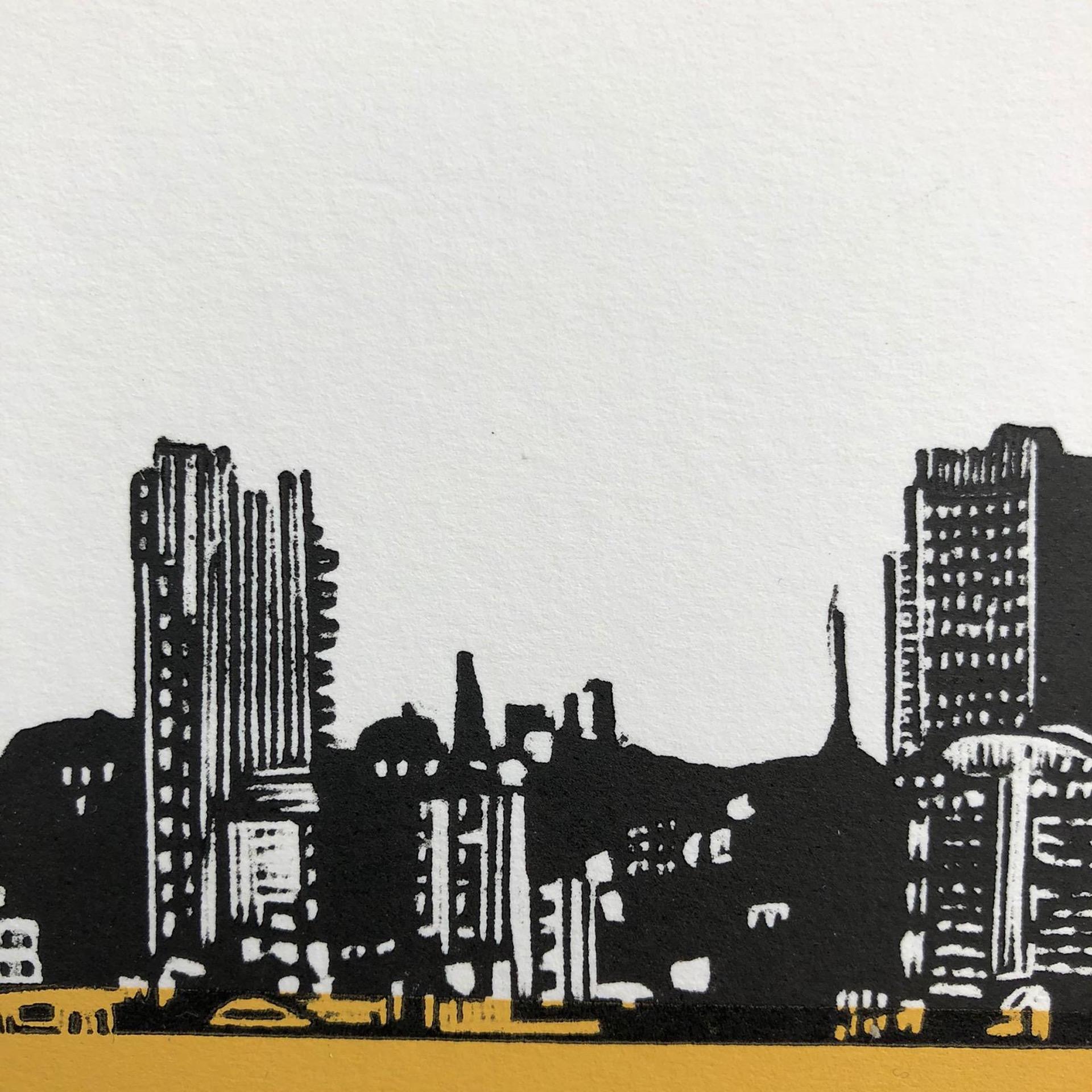 Jennifer Jokhoo, Forest Hill SE23 (Yellow), Cityscape Art, London Art For Sale 2