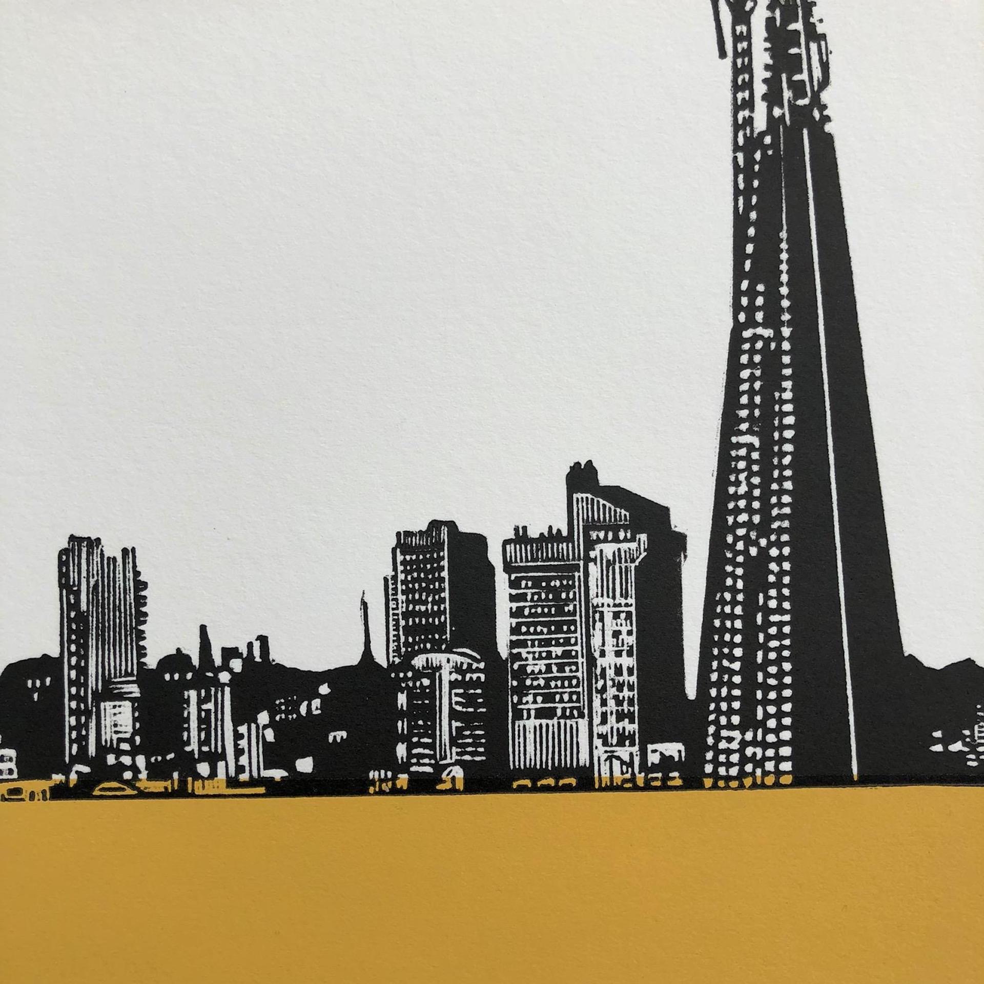 Jennifer Jokhoo, Forest Hill SE23 (Yellow), Cityscape Art, London Art For Sale 3
