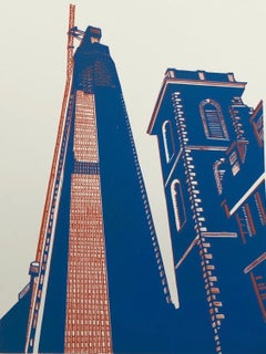 Jennifer Jokhoo, Shard and Old St Thomas, London Art, Cityscape Art, Art en ligne