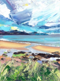 Rachel Painter, With You, Original Landscape Painting, Affordable Seascape Art