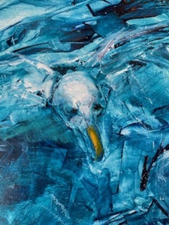 Henrietta Caledon, Seagulls, Original Oil Painting, Seascape Art, Affordable Art