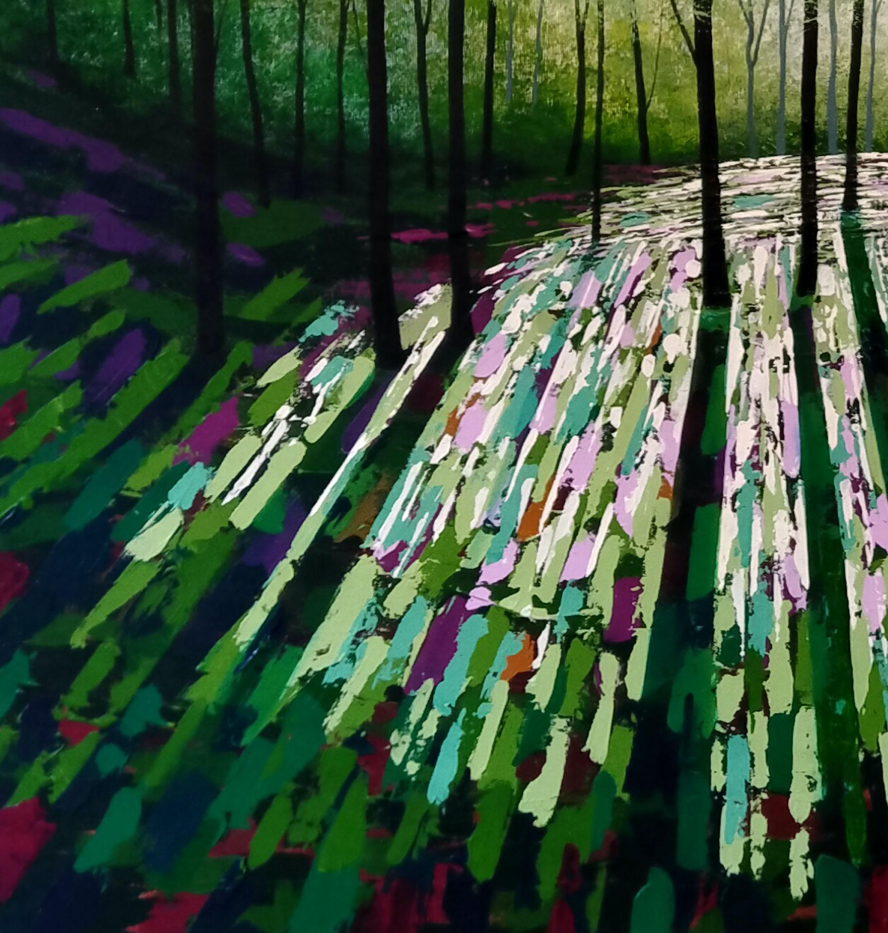 Amanda Horvath, Wild Still Woods, Contemporary Woodland Art, Affordable Art For Sale 1
