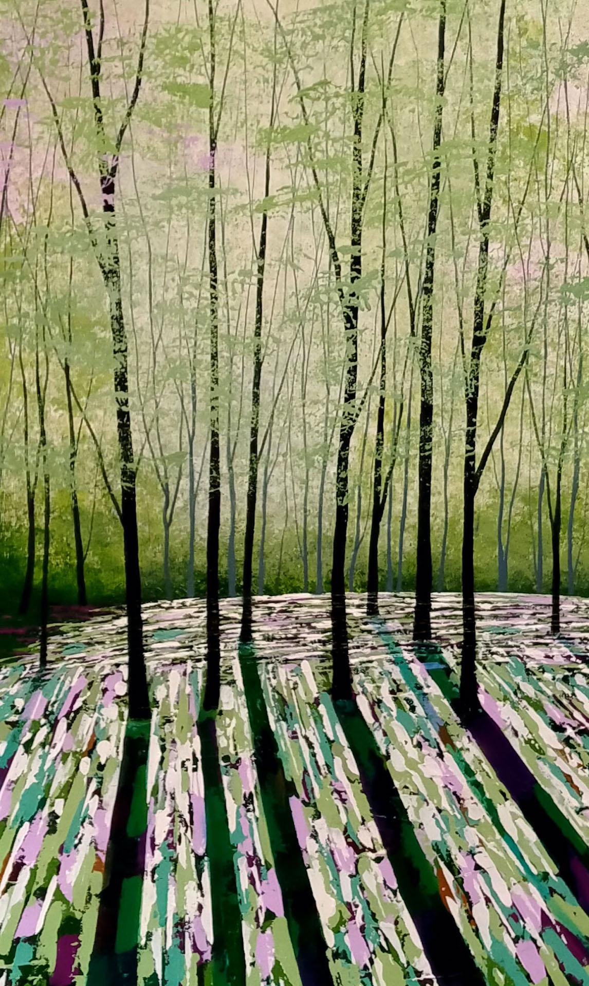 Amanda Horvath, Wild Still Woods, Contemporary Woodland Art, Affordable Art For Sale 2