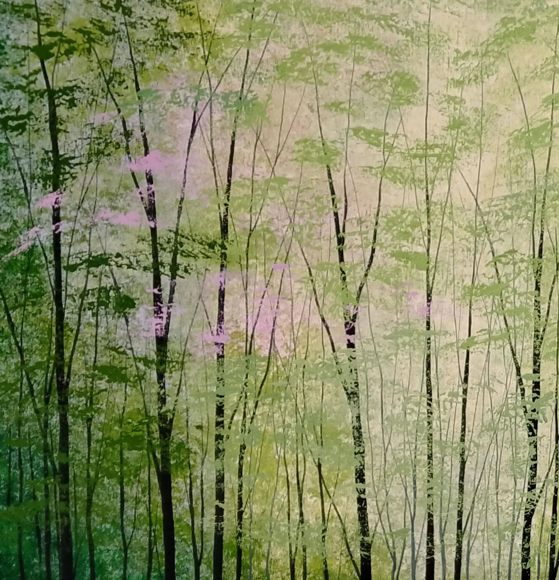 Amanda Horvath, Wild Still Woods, Contemporary Woodland Art, Affordable Art For Sale 3