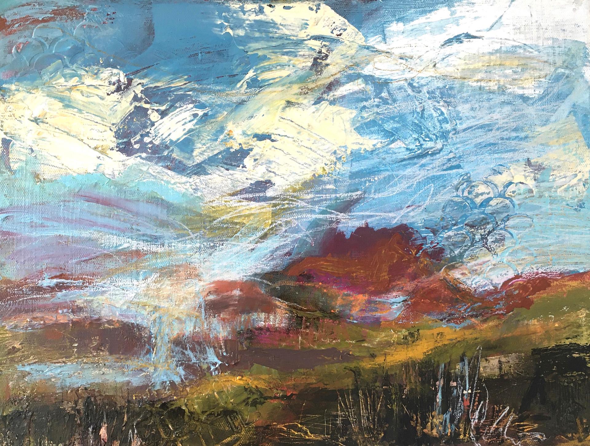 Sarah Russell
Souffle Vent Souffle
Peinture originale de paysage
Acylique sur toile
Taille : H 33cm x L 43cm
Vendu dans un cadre flottant blanc
(Veuillez noter que les images in situ sont purement indicatives de l'aspect d'une pièce).

Blow Wind