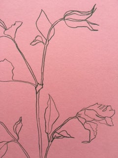 Ellen Williams, Clematis I, Original drawing, Affordable Art, Floral Art